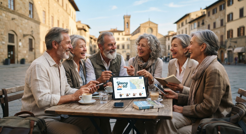  "Young Over 60"  "A Digital Platform That Transforms Retirement Solitude into Safe Group Adventures"
